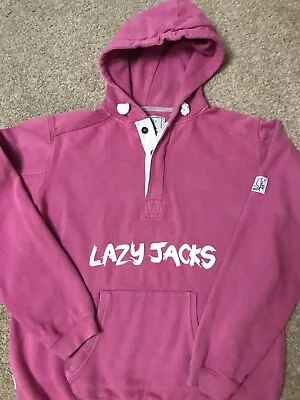 LAZY JACKS - Pink Ladies Hoodie - Hooded Jumper - Size Small - S • £3.75