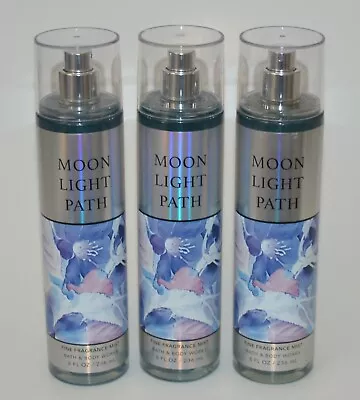 3 Bath & Body Works Moonlight Path Fragrance Mist Spray 8 Oz Jasmine Lavender • $34.99