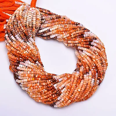 Mexican Fire Opal Gemstone Rondelle Faceted Beads 2.5X2.5 Mm Strand 13  AB-403 • $8.66