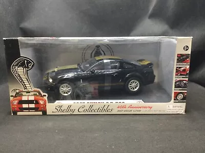 Shelby Collectibles BLACK 2007 Shelby GT500 1:18 Scale Die-Cast Model [Cobra]NIB • $4.99