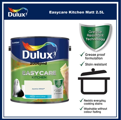 £20.77 • Buy Dulux Easycare Kitchen Matt 2.5L - Jasmine White