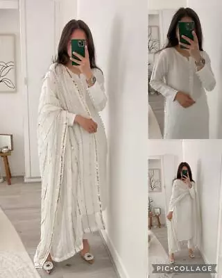 Georgette Pakistani Gown Wear Dress Suit Indian Party Designer Salwar Kameez • £49.99