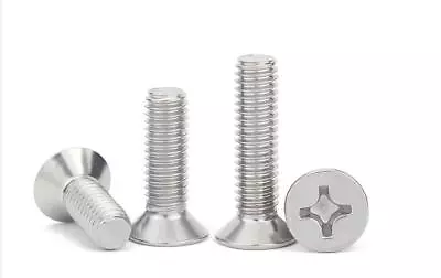 M3 M4 M5 M6 M8 M10 Countersunk Phillips Machine Screws 4mm-100mm Stainless Steel • $3.72