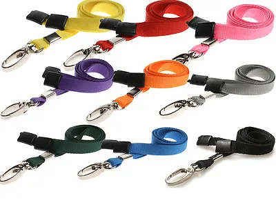 £3.19 • Buy Lanyard Neck Strap For ID Badge Card Pass Holder With Strong Metal Clip Work Lot
