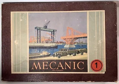 MECANIC  #1 Metal Construction Set ~ Original Box ~ Made In Germany ~ 1940s • $149