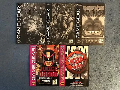 Lot Of 5 - Sega Game Gear Instruction Manuals  / Booklets ! Very Good ! • $3.99