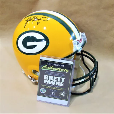 Brett Favre Autographed Full Size Green Bay Packer Riddell Helmet W/ CoA • $395