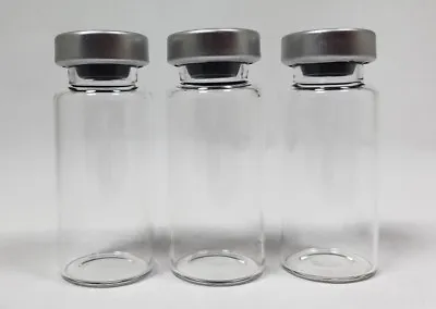 THREE 10ml EMPTY Sterile Capped Serum Vials - Bacteriostatic Bac Water Storage • $14.95