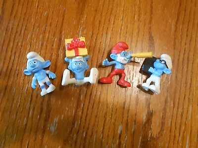 Smurfs McDonalds Happy Meal Toys PVC LOT OF FOUR VGC • $15.95