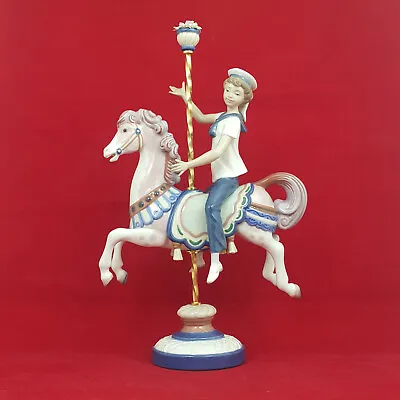 Lladro Figurine 1470 Boy On Carrousel Horse - Boxed • $870.35