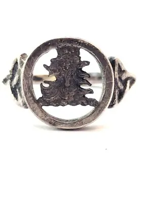 Vintage Lion Ring In Sterling Silver 1960's Vintage Jewelry • $35