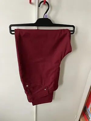 Woman’s M&S Jeans Red/Cherry Colour Size 12 Classic Fit • £14