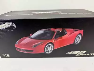 1/18 Hot Wheels Elite El Ferrari 458 Spider Red • $236.52