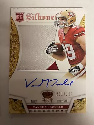 2013 Panini Crown Royale Silhouettes /299 Vance McDonald #239 Rookie Auto RC • $3.71