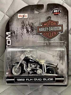 Maisto 1:24 Scale 1962 FLH Duo Glide Harley-Davidson Die Cast Motorcycle • $9.99