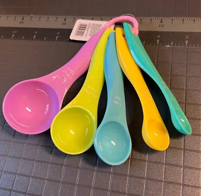 NEW Starfrit Gourmet Mini Measuring Spoons Set Colorful Plastic • $8.95