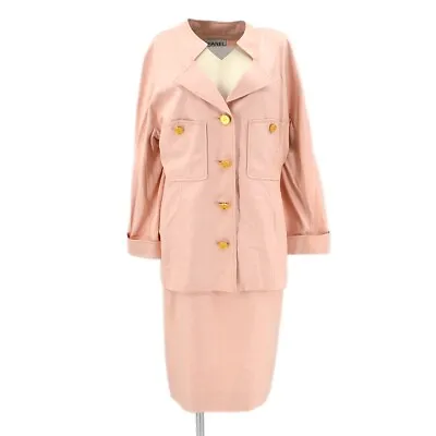 Chanel Setup Suit Jacket Skirt Pink 16 #42 161094 • $1280