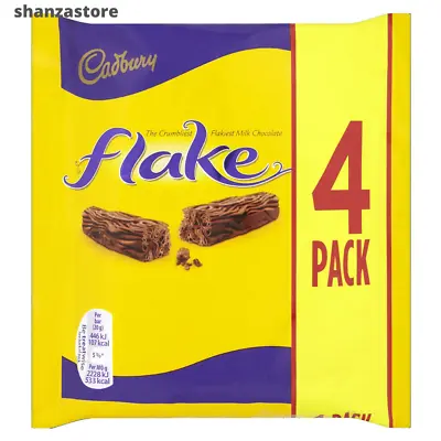 Cadbury Flake Chocolate Bar Multipack  4 X 20 G | UK Free And Fast Dispatch • £3.99