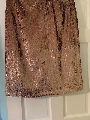J Crew  New With Tag Sequin Pencil Skirt Size 14 Color Rose Gold Orig  $248 • $105