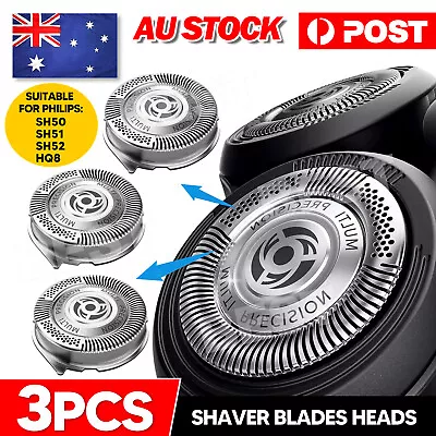 3Pcs Replacement Shaver Blades Heads For Philips Series 5000 SH50 SH51 SH52 HQ8 • $7.45