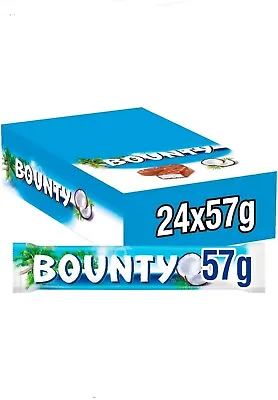 £21.99 • Buy Bounty Chocolate Blue Full Box Of 24 Bars Of 57g Long, Date