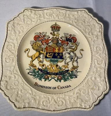 Vintage Royal Winton Grimwades Dominion Of Canada Coat Of Arms Cream Plate 9  • $20