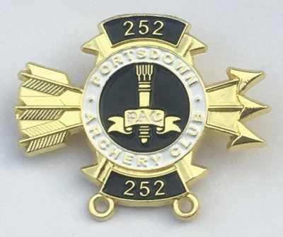 £5.99 • Buy 252 Black Portsdown Archery Club Enamelled Archery Achievement Pin Badge