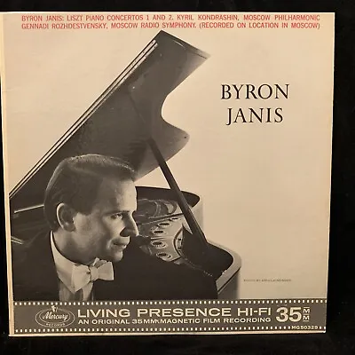 MERCURY Living Presence MG50329 LISZT Piano Ctos BYRON JANIS - WHITE PROMO LP • $10