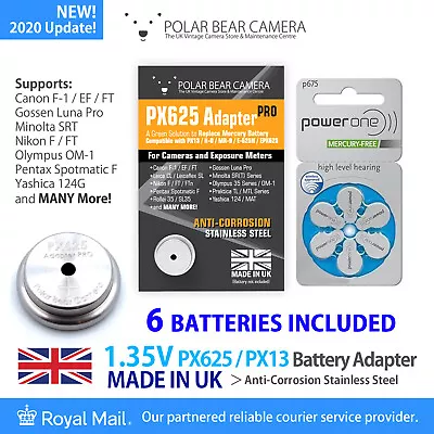 £13.99 • Buy MR-9 H-D PX13 625 Adapter PRO + 6 Battery Cells For FILM CAMERA / LIGHT METER