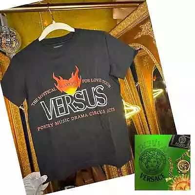 Gianni Versace - Versus Black Vintage Burning Heart T-Shirt • $150