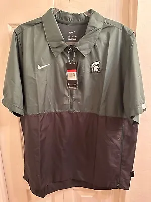 Michigan State Spartans Nike Short Sleeve Windbreaker Jacket Mens Size Large NWT • $65.99