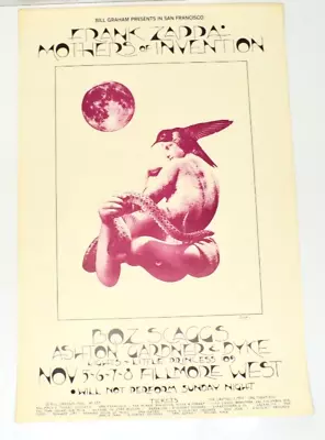 Frank Zappa Mothers Of Invention Boz Scaggs Vintage Poster 1970 21  X 14  • $120