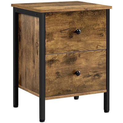 £9.99 • Buy Bedside Table Nightstand Cabinet With Storage 2 Drawers Sofa End Side Table Used