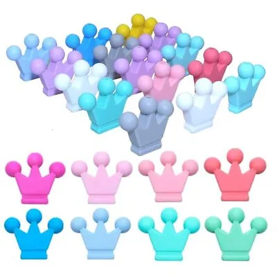 Crown Shape Multicolor Toy Beads Chain Jewelry Decoration Necklace Charms 10pcs • $13.67