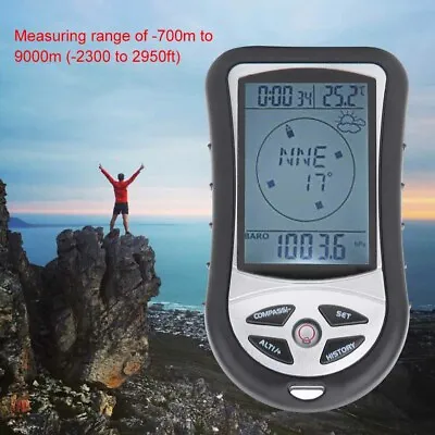 £14.33 • Buy 8 In 1 Handheld Altitude Gauge Meter Thermometer Electronic Navigation GPS