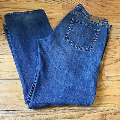 American Eagle Jeans Mens 36x34 Mid-Rise Original Boot Cut Stone Wash Very Good • $20