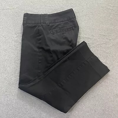 J.Crew Pants Stretch City Fit Size 2 Womens Black Straight Leg Chino Cropped • $16.75