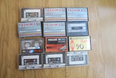 12x C90 Vintage Audio Casette Tapes (used) - Yashima Maxell Bush • £14.95