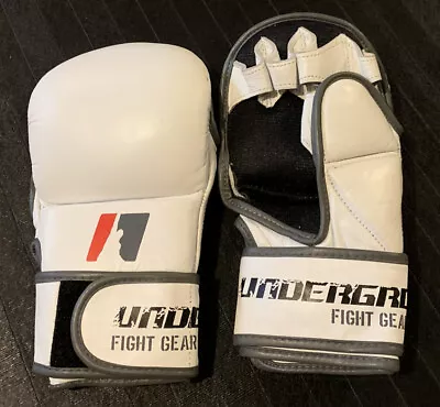 MMA Gloves White Training & Sparring Style MMA Gloves Hook And Loop Closure • $19.99