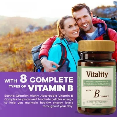 Methyl B Complex: Energy & Wellness Boost Eight B Vitamins Including B9 And B12 • $24.87