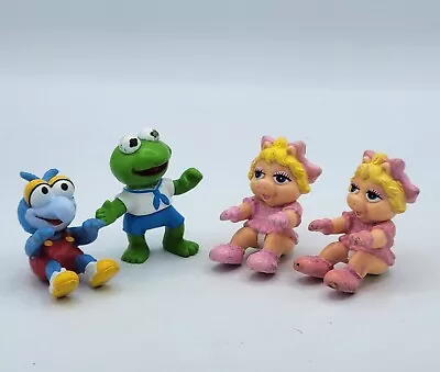 Lot Of 4 Muppet Babies Vintage 1986 PVC Mini Figures 2” Kermit Miss Piggy Gonzo • $18.99