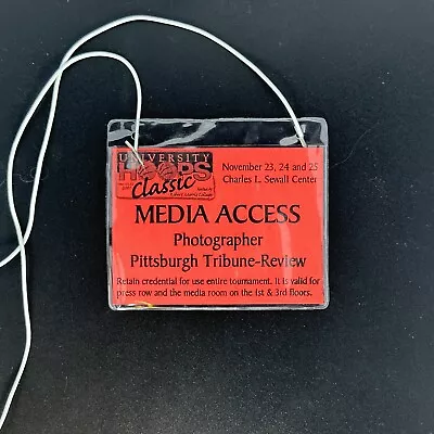 2001 University Hoops Classic Photographer Media Access Press Pass • $8.24