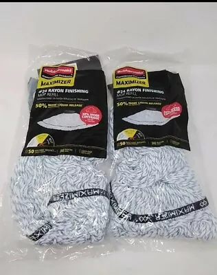 Rubbermaid Commercial Products Maximizer #24 Rayon Finishing Mop Head Refill 2Pk • $20