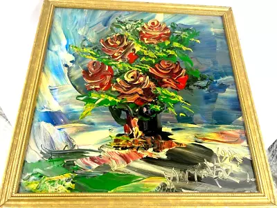 Morris Katz Signed Amazing Original Oil Painting Gorgeous Frame Great Condition • $170