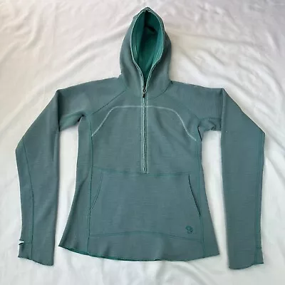 Mountain Hardwear Women's Wool Blend Hoodie Hooded Sz. Medium M Teal - READ • $19.99