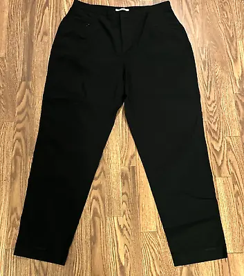 Merona Black Size 18W Dress Pants Zipper Pockets Women’s Classic Stretch Slacks • $16