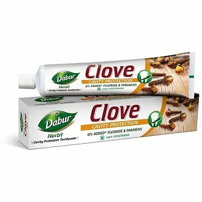 Dabur Herbal Anti Cavity Clove Toothpaste For Strong Teeth Bleeding Gums 200 Gm  • $12.45