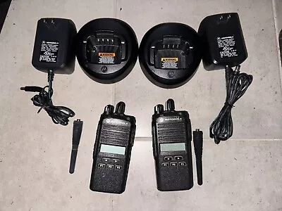 LOT OF 2 Motorola CP185 Two Way Radios UHF 435-480mhz 16Ch 4Watt AAH03RDF8AA7AN • $229.99