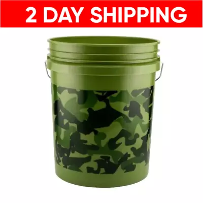 5 Gallon Camo Pail Camouflage 5 Gallon Bucket For Mixing Paint And Gardening • $7.89