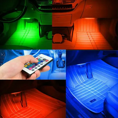 LED RGB Car Lights Neon Atmosphere Ambient Bright Lamp Kit Interior Accessories • $28.65